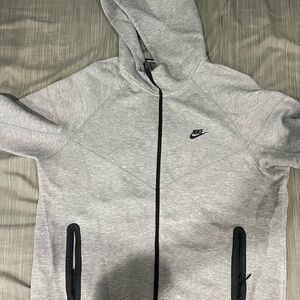 Nike Light Gray Full-Zip Hoodie